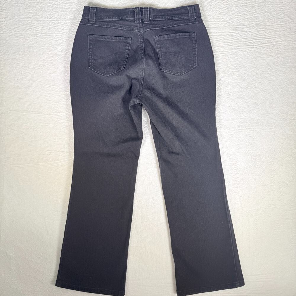 Charter Club Jeans‎ Classic Boot Cut Tummy Slimming Curvy Size 10P Short Black